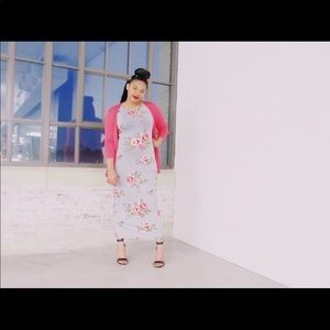 Beautiful striped pink floral dress